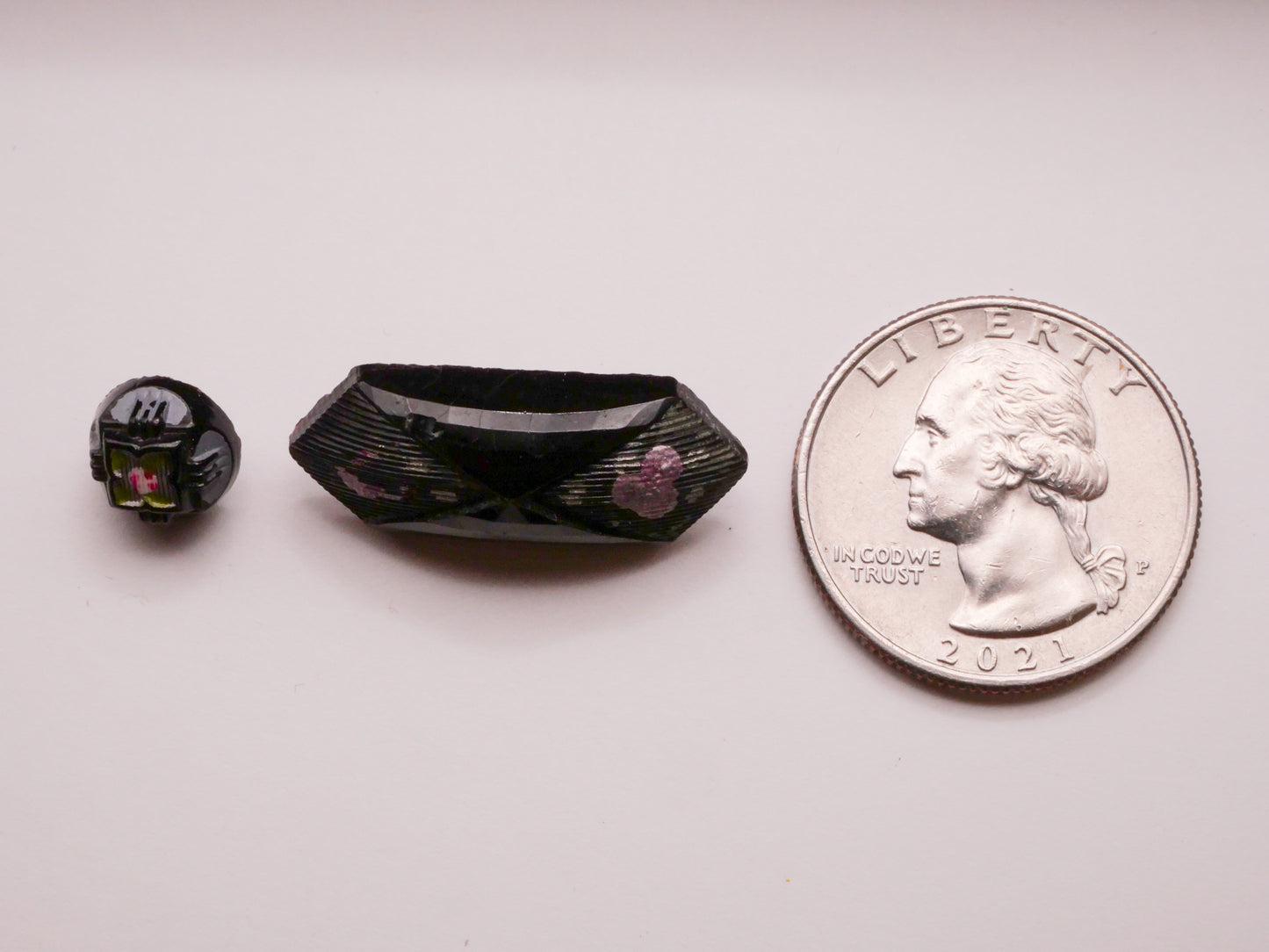 Rose Hand-Painted Black Glass Button Various 9-27mm