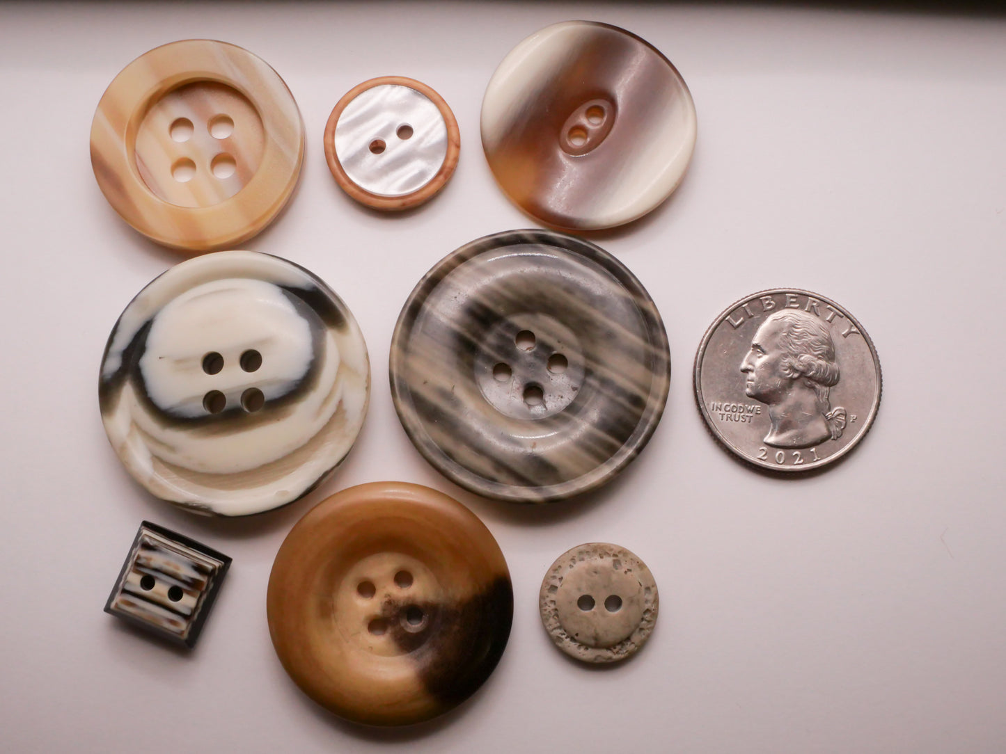 Looks Like Natural Materials Plastic Button Various 12-36mm