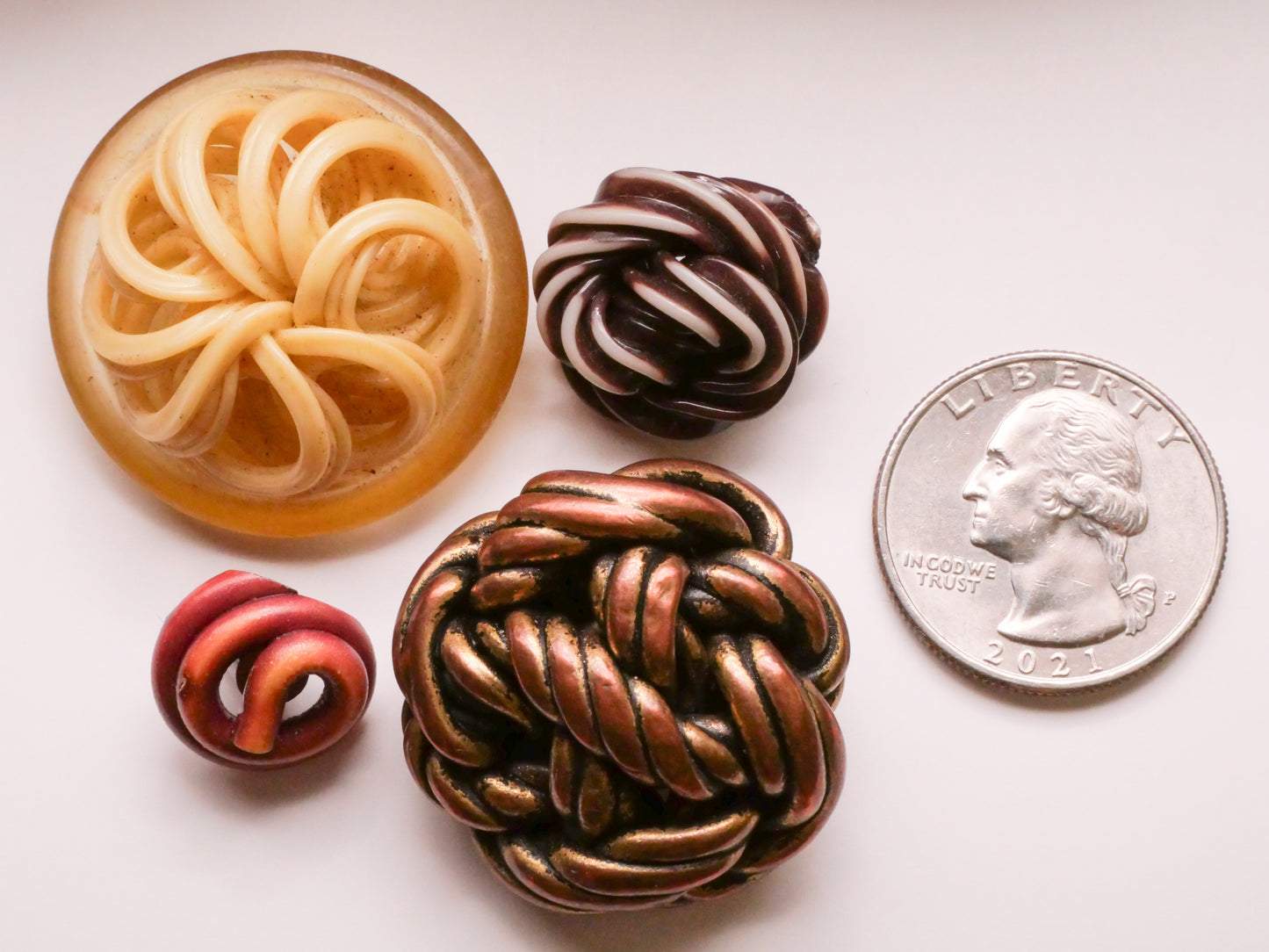 Extruded Celluloid Early Plastic Button Various 14-33mm