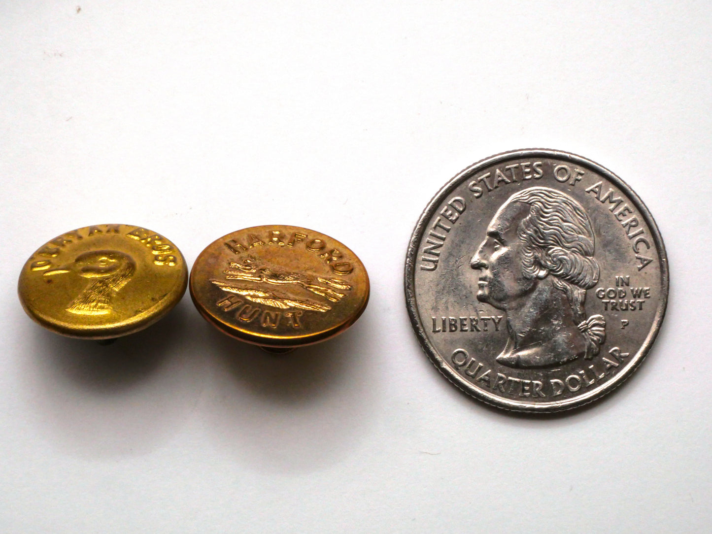 Uniform or Workwear Animal O'Bryan Bros or Harford Hunt Verbal Metal Button Various 15-16mm
