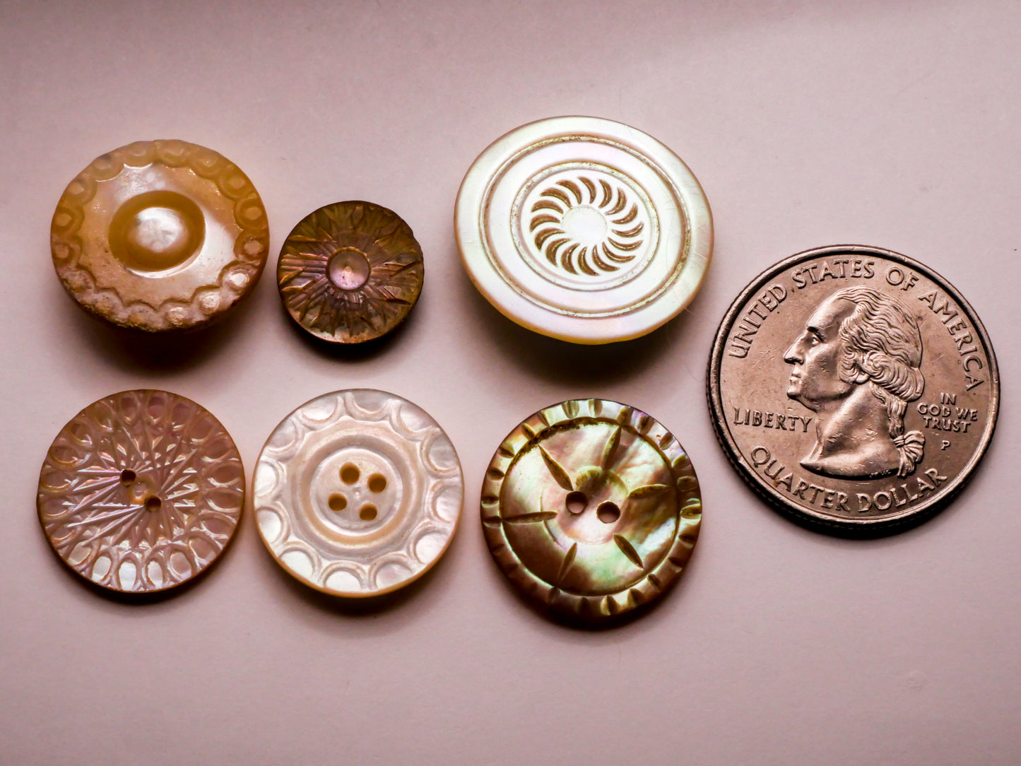 Sun Celestial Mother of Pearl Shell Button Various 12-22mm