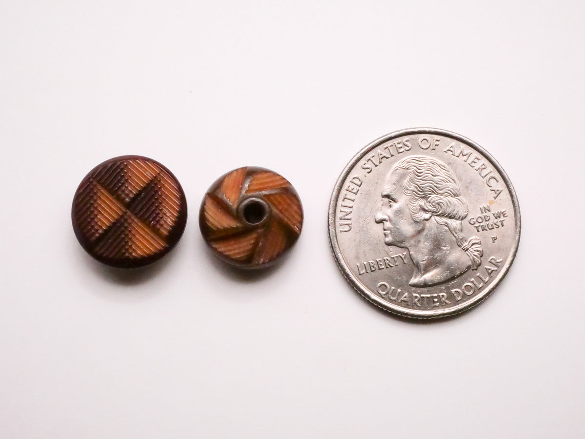 Fan Look Carved Vegetable Ivory Tagua Nut Button Various 13-14mm