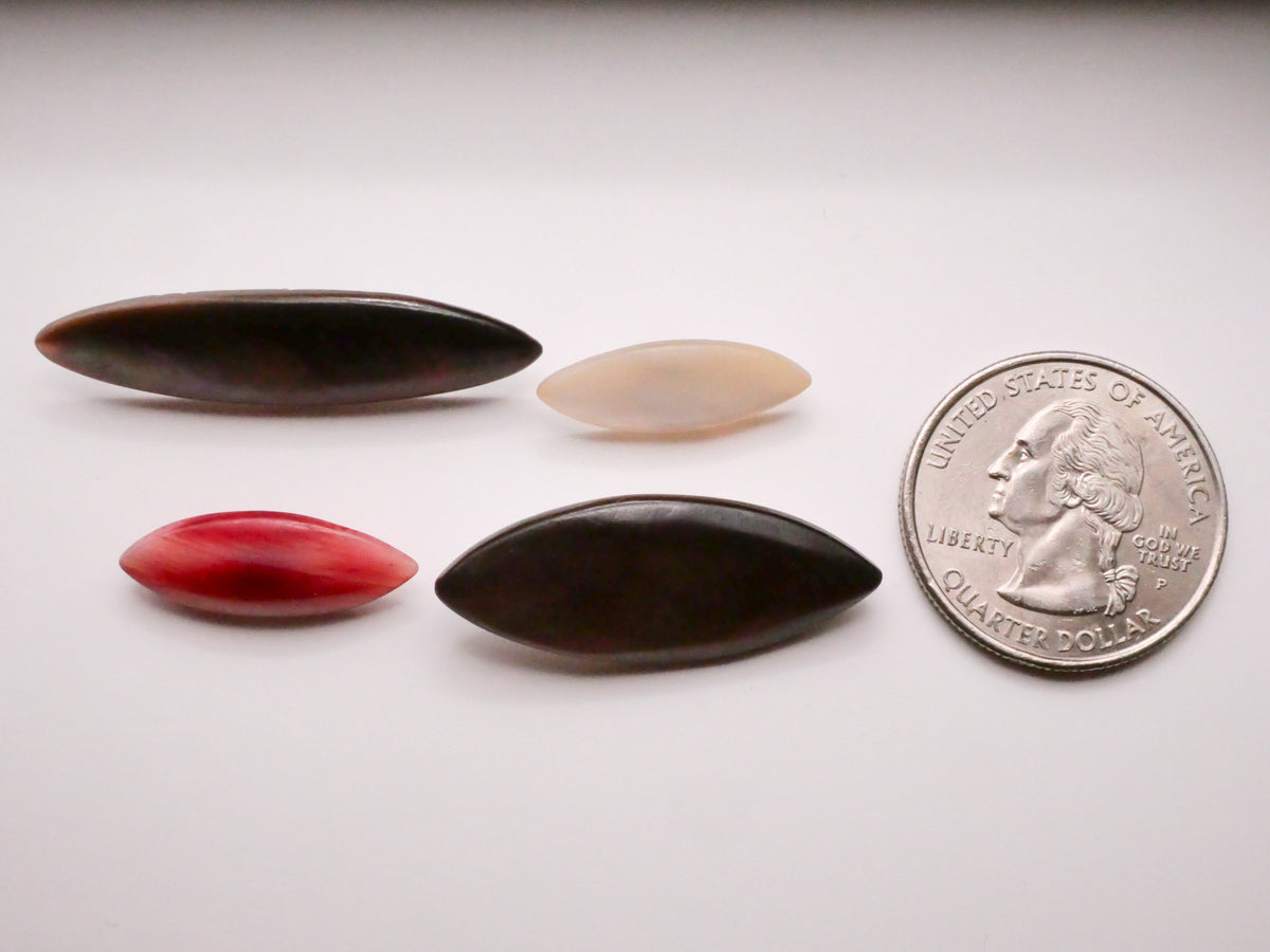 Marquise Snake Eye Shape Mother of Pearl Button Various 8-38mm
