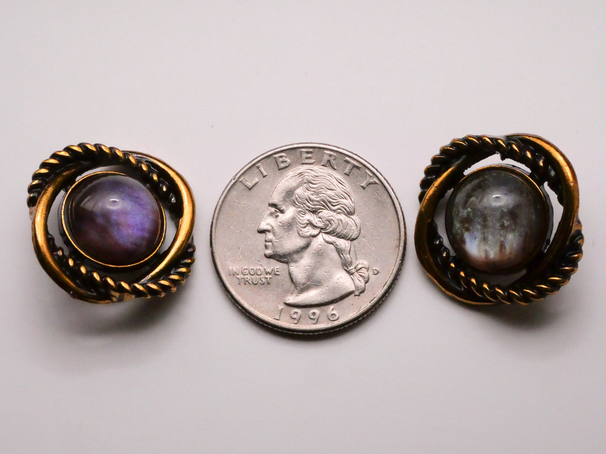 Orbit Rings Center Jewel Metal Button Various 22mm