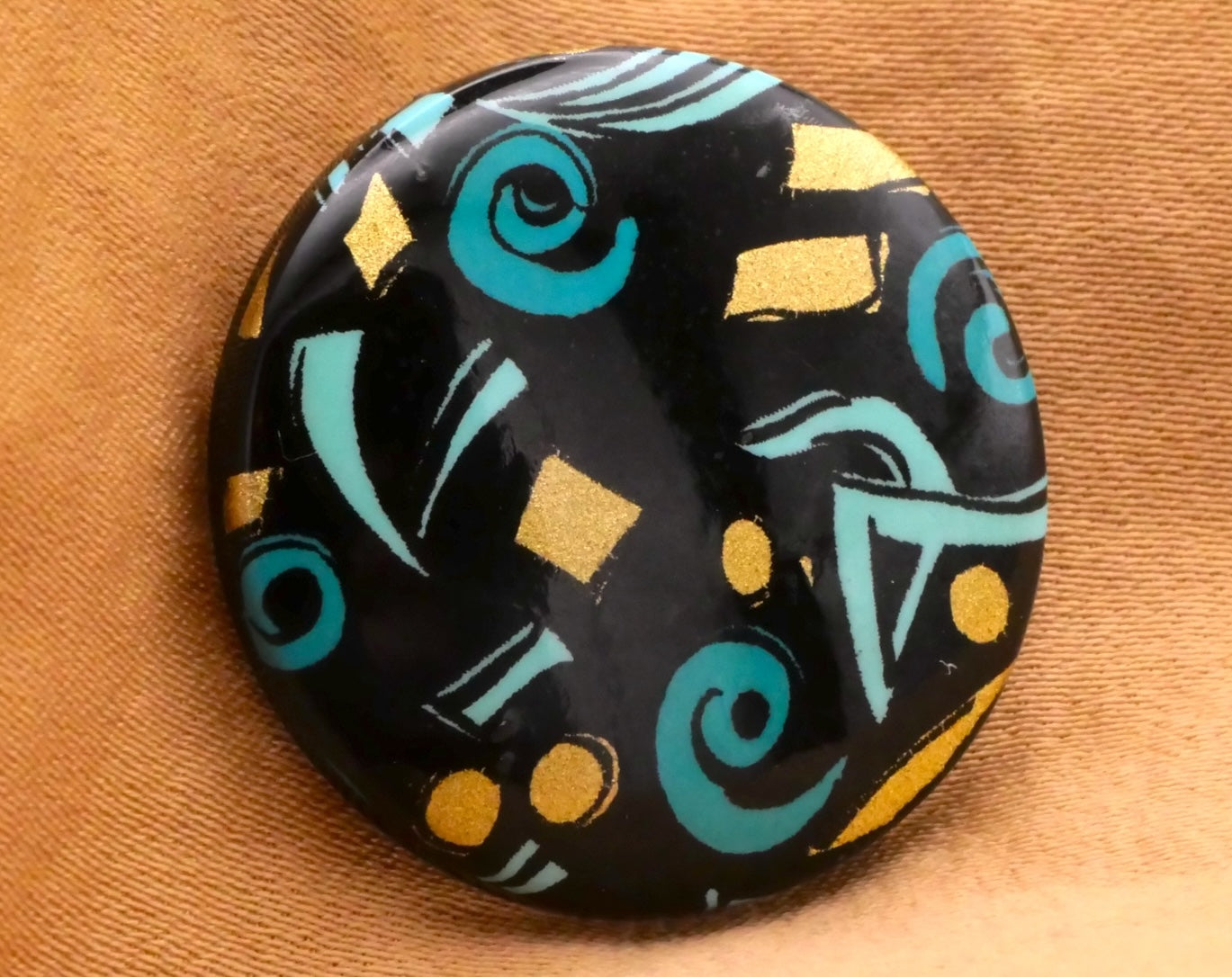 Confetti Party Pink Teal Vintage Plastic Button 25-30mm