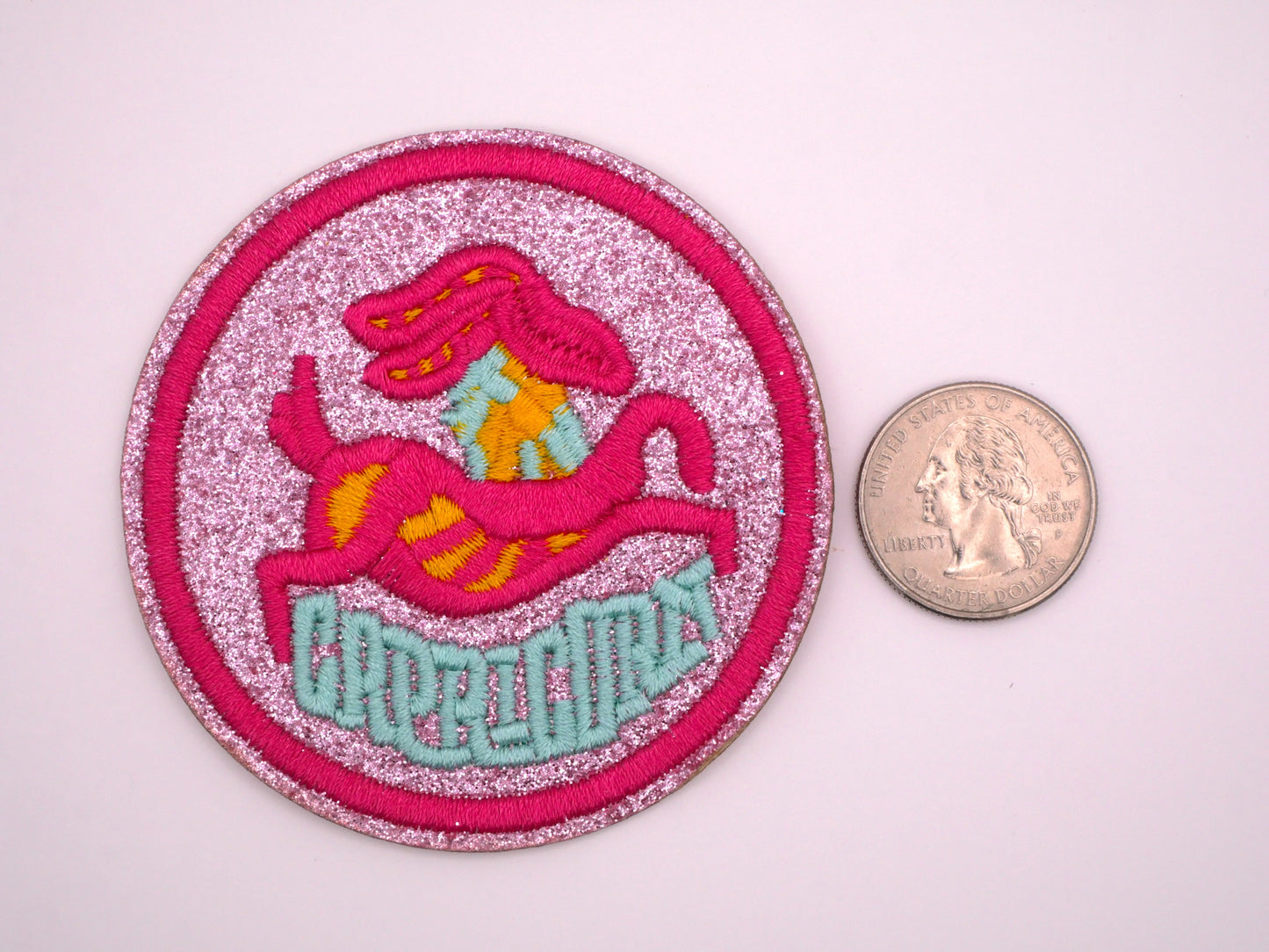 Zodiac Sign Patch Glitter Bright Colors Embroidery Patches 71mm