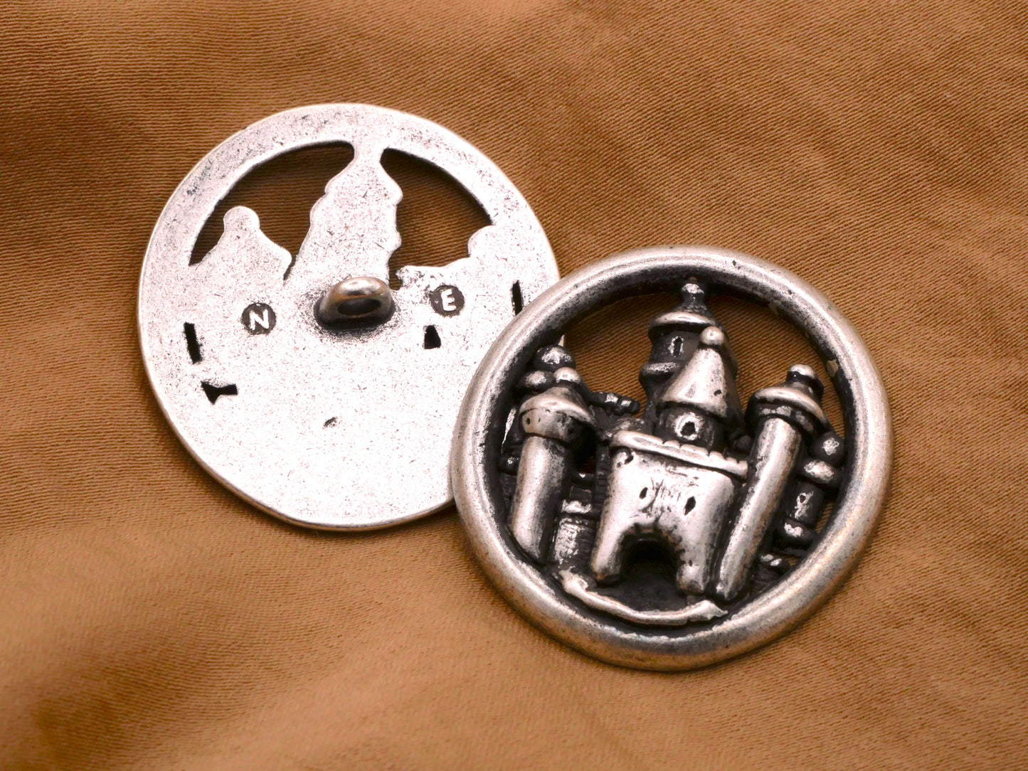 Castle Royal Fairytale Large Metal Button 33mm