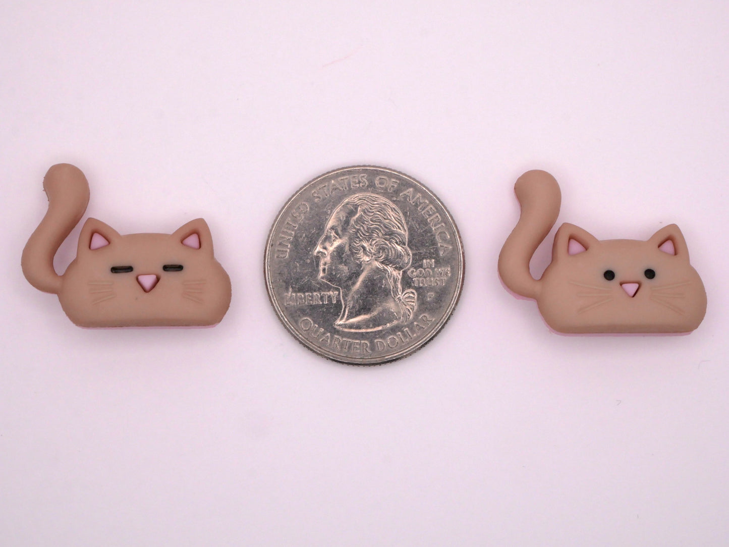 Cat Sleeping Awake Kitty Pair Buttons Various 21x24mm