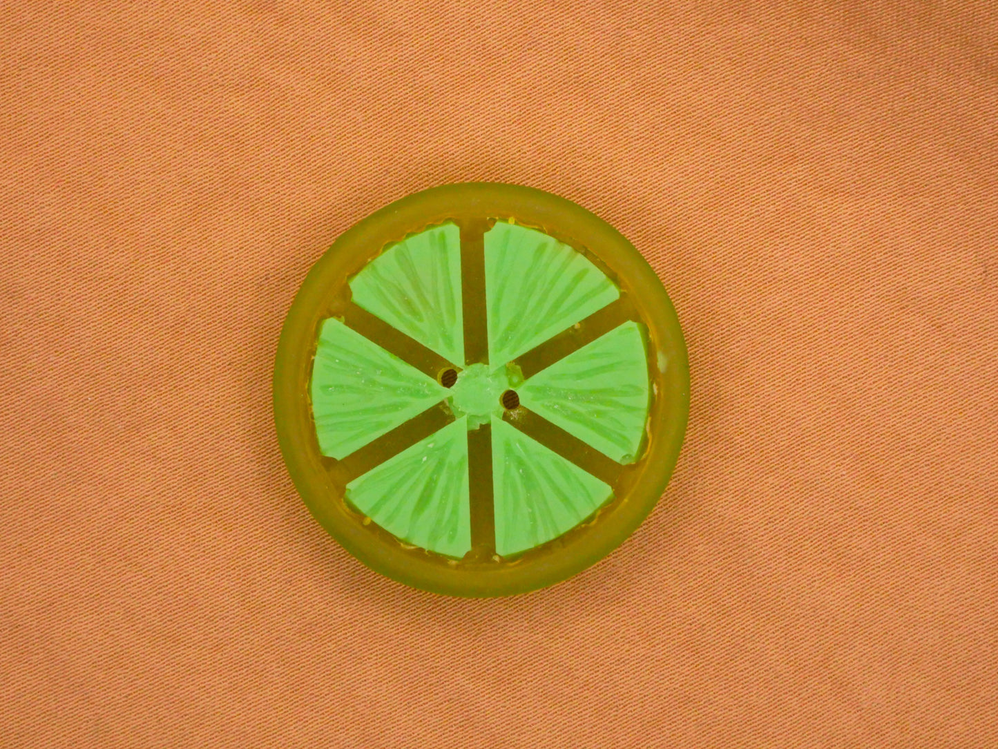 Citrus Fruit Two-Tone Plastic Lime Orange Button Various 16-31mm