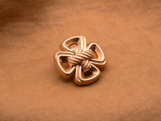 Clover Rope Soft Gold Openwork Shank Button 20mm