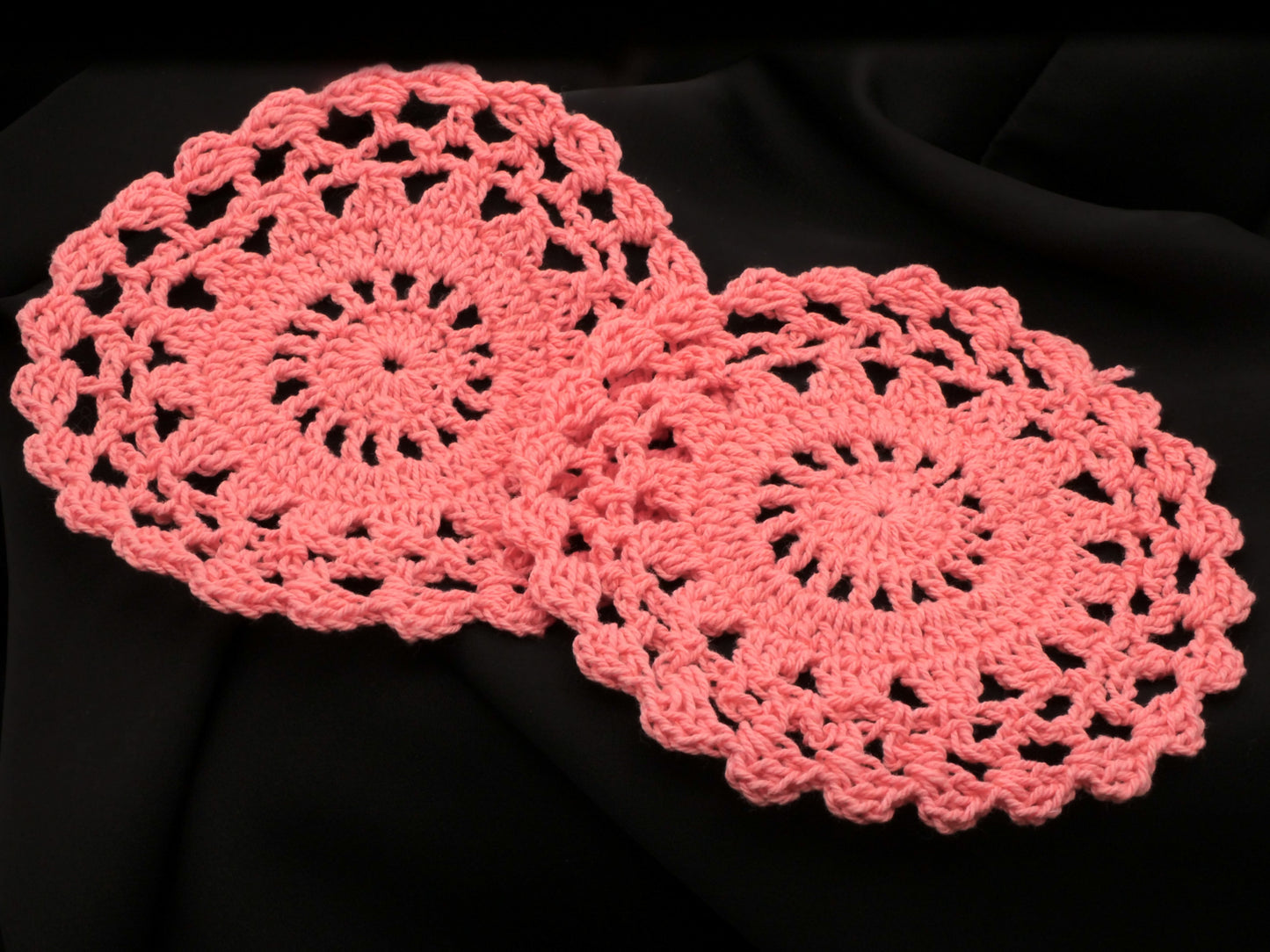 Coral Color Crafting Doily Coaster