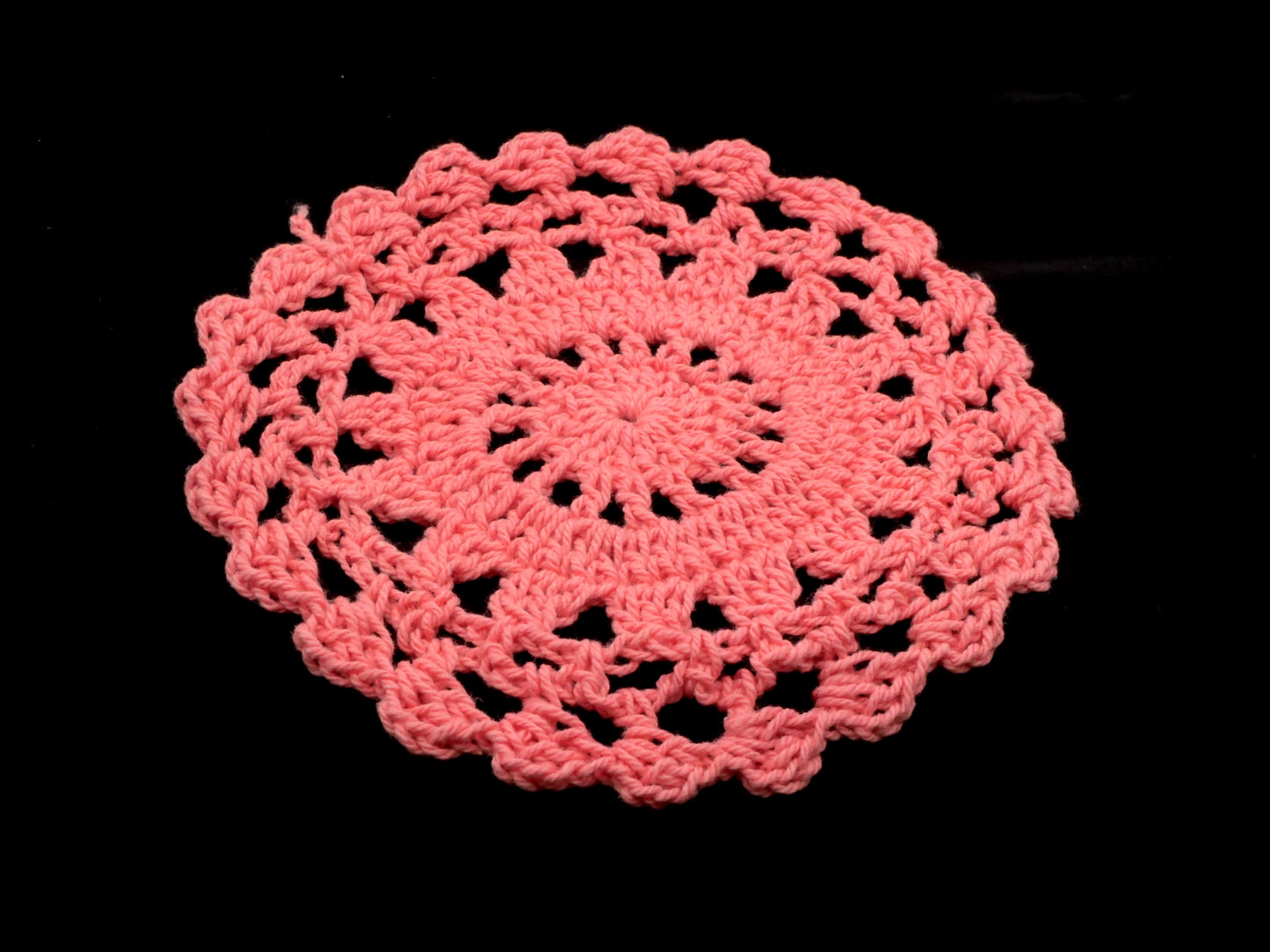 Coral Color Crafting Doily Coaster