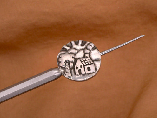 Danforth Pewter Cottage Back Mark Metal Button 18mm