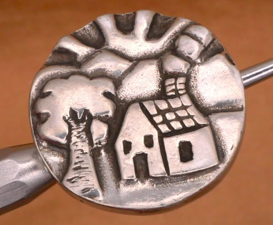 Danforth Pewter Cottage Back Mark Metal Button 18mm