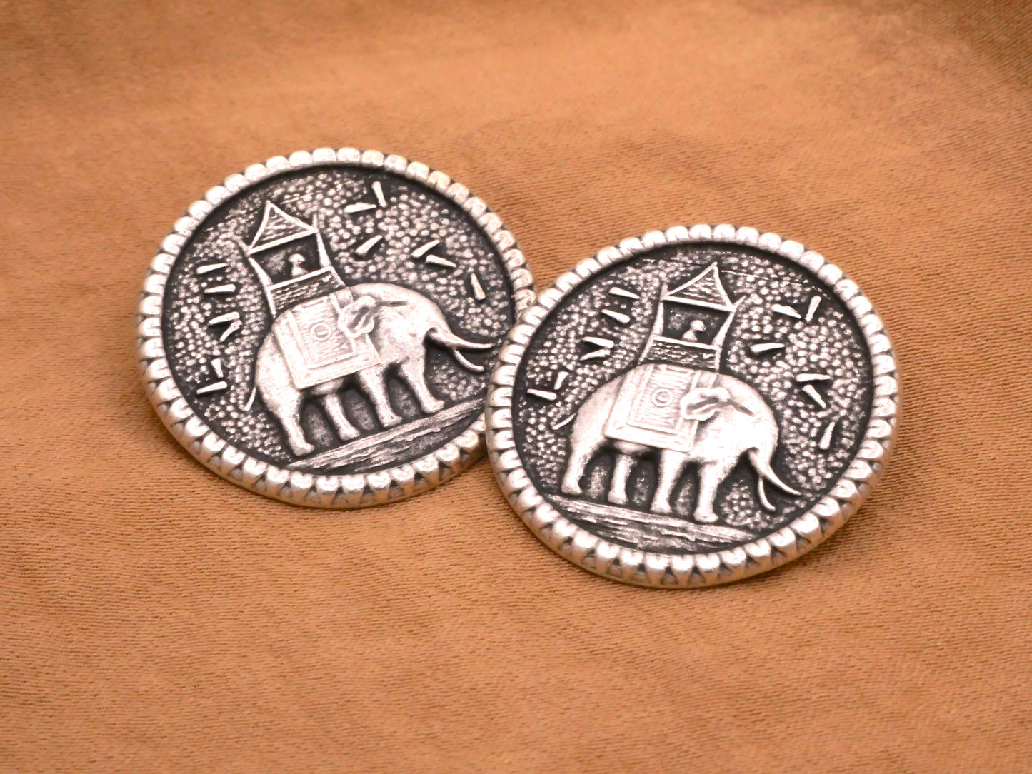 Elephant on Parade India Inspired Metal Button 25mm