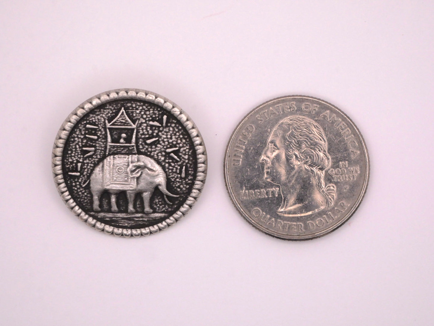 Elephant on Parade India Inspired Metal Button 25mm