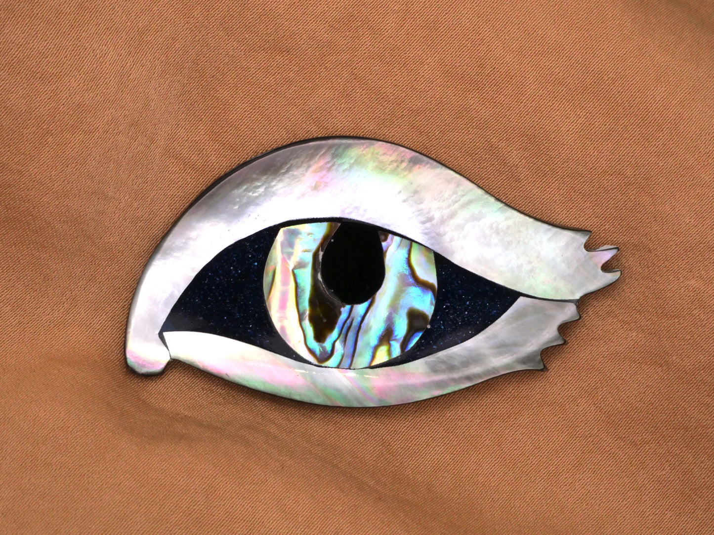 Abalone Shell Large Eye Button Blue Purple Green Shimmer 30x55mm