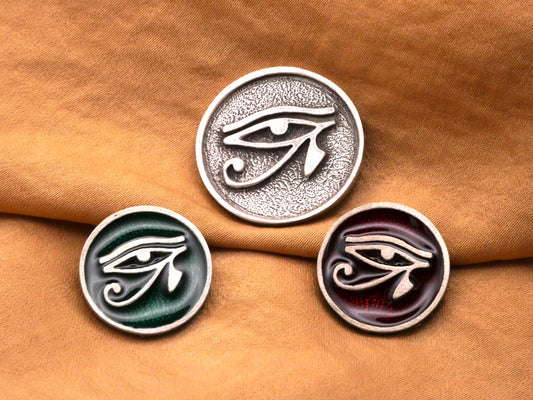 Eye of Horus Pewter Metal Button Various Style 18-24mm