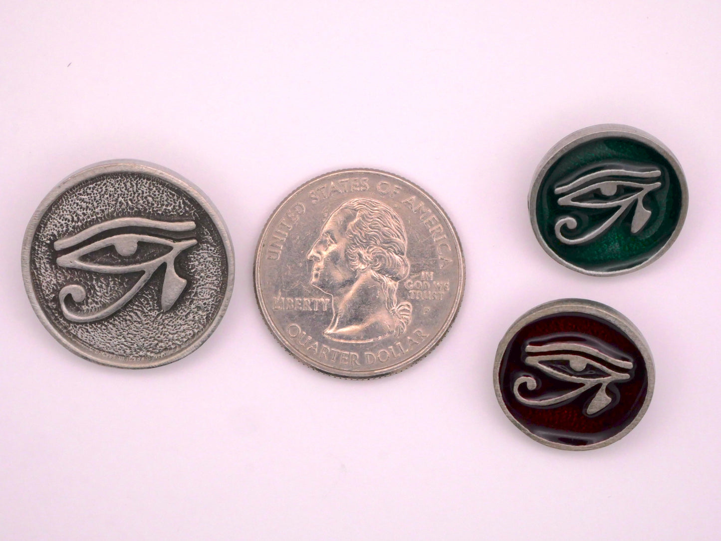 Eye of Horus Pewter Metal Button Various Style 18-24mm