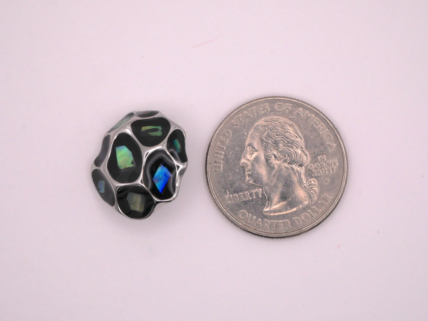 Geode Look Enamel Natural Shell Inlay Metal Button Various 17x18mm