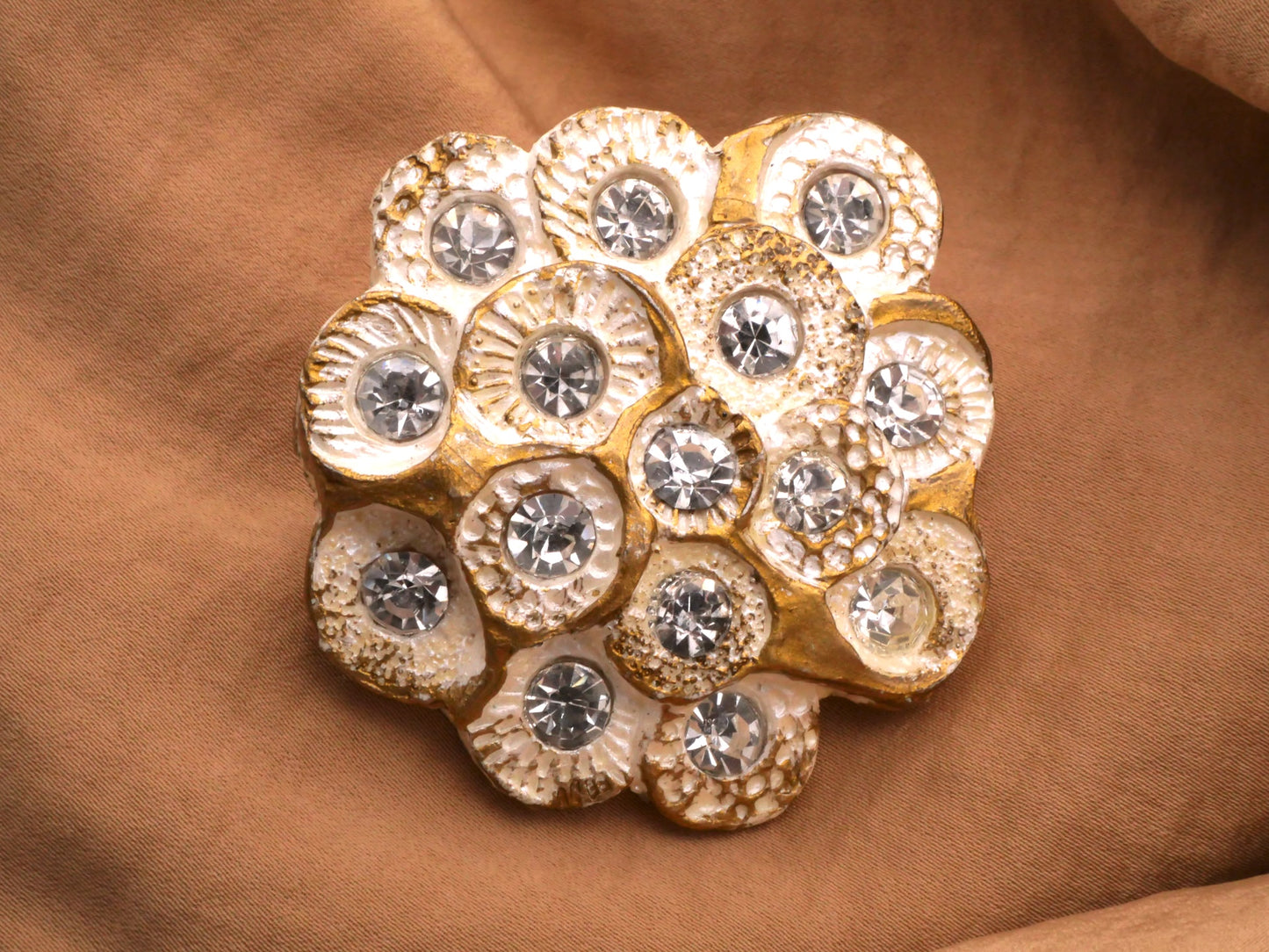 X-Large Rhinestone Cluster Vintage Button 54x55mm