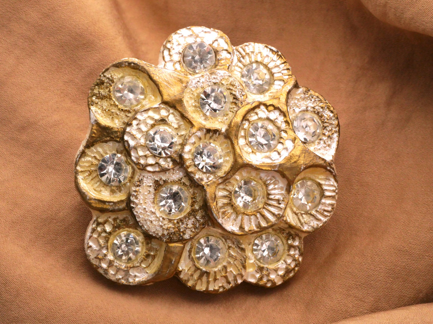 X-Large Rhinestone Cluster Vintage Button 54x55mm