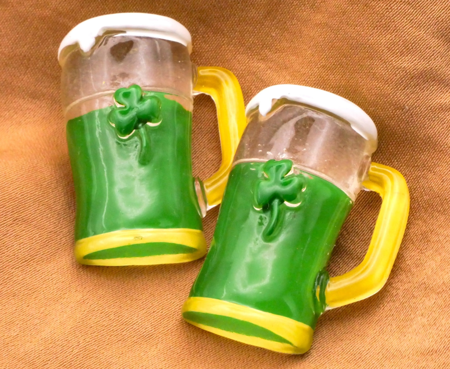 Green Beer Irish St. Patrick's Day Plastic Button 22x29mm