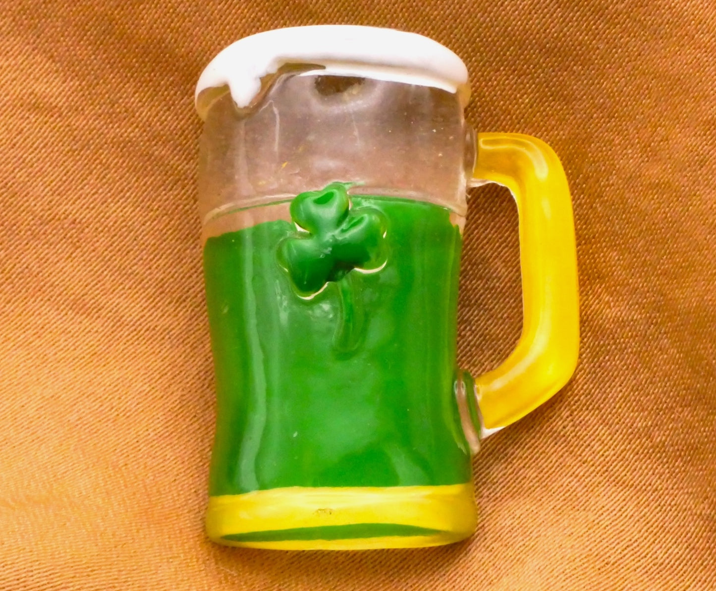 Green Beer Irish St. Patrick's Day Plastic Button 22x29mm