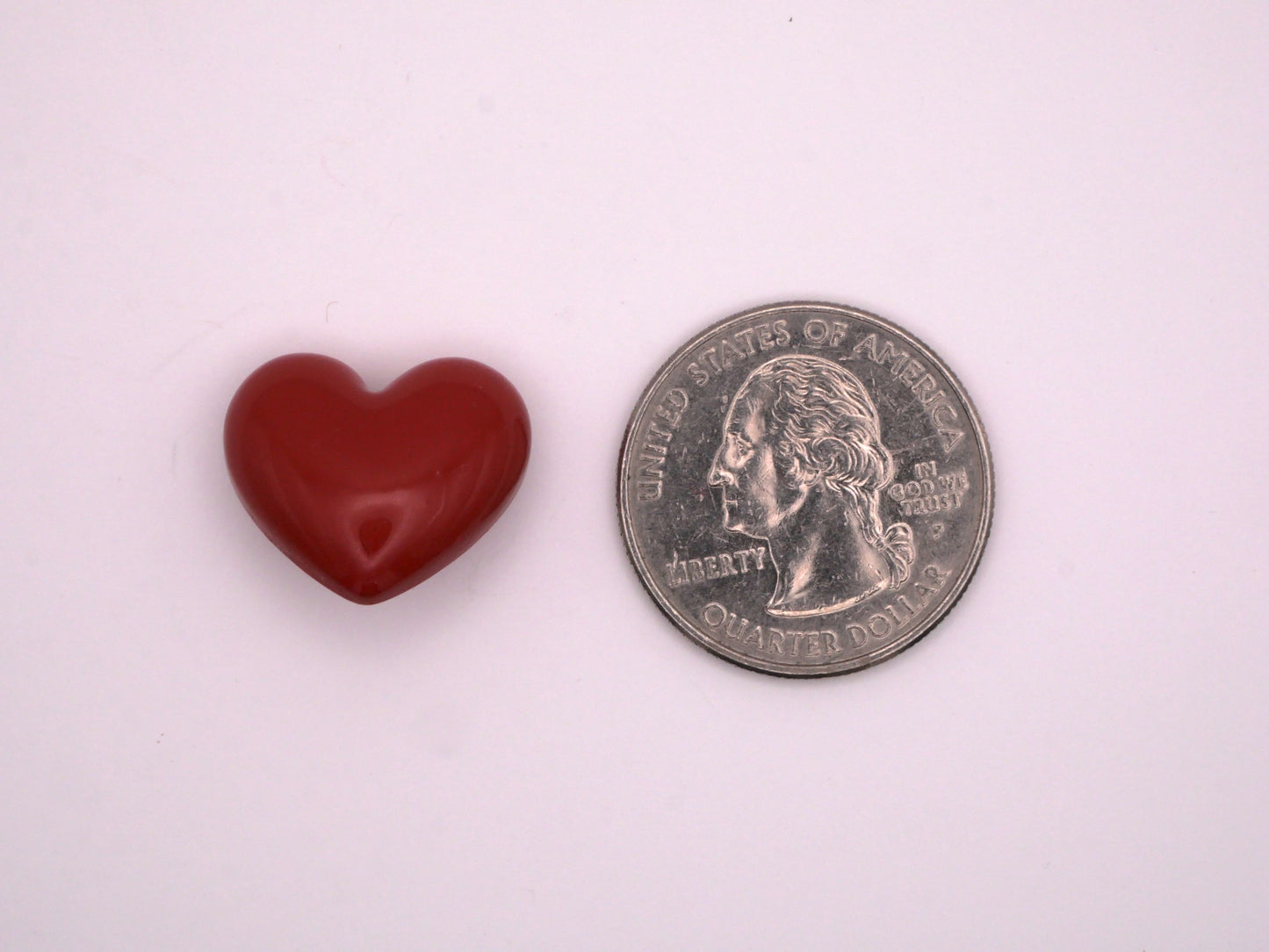 Brick Red Plastic Heart Set of Three Buttons 17x19mm