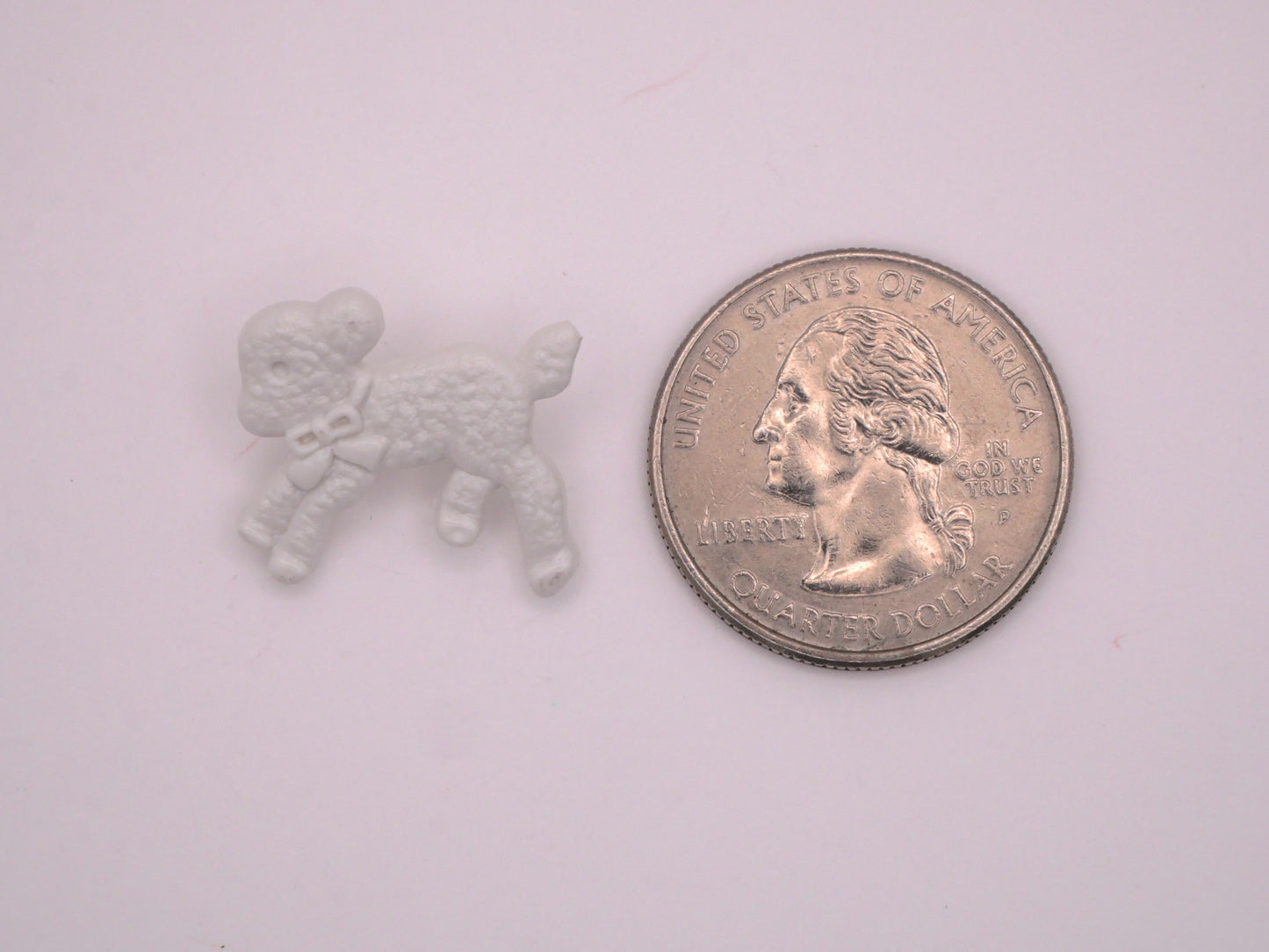 Lamb Sheep Plastic Shank Button 17x19mm