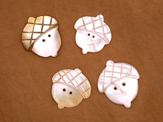 Acorn Mother of Pearl Shell Sew-Thru Buttons Various 23-28mm