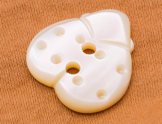 Mother of Pearl Ladybug Carved Sew-Thru Button 18x19mm