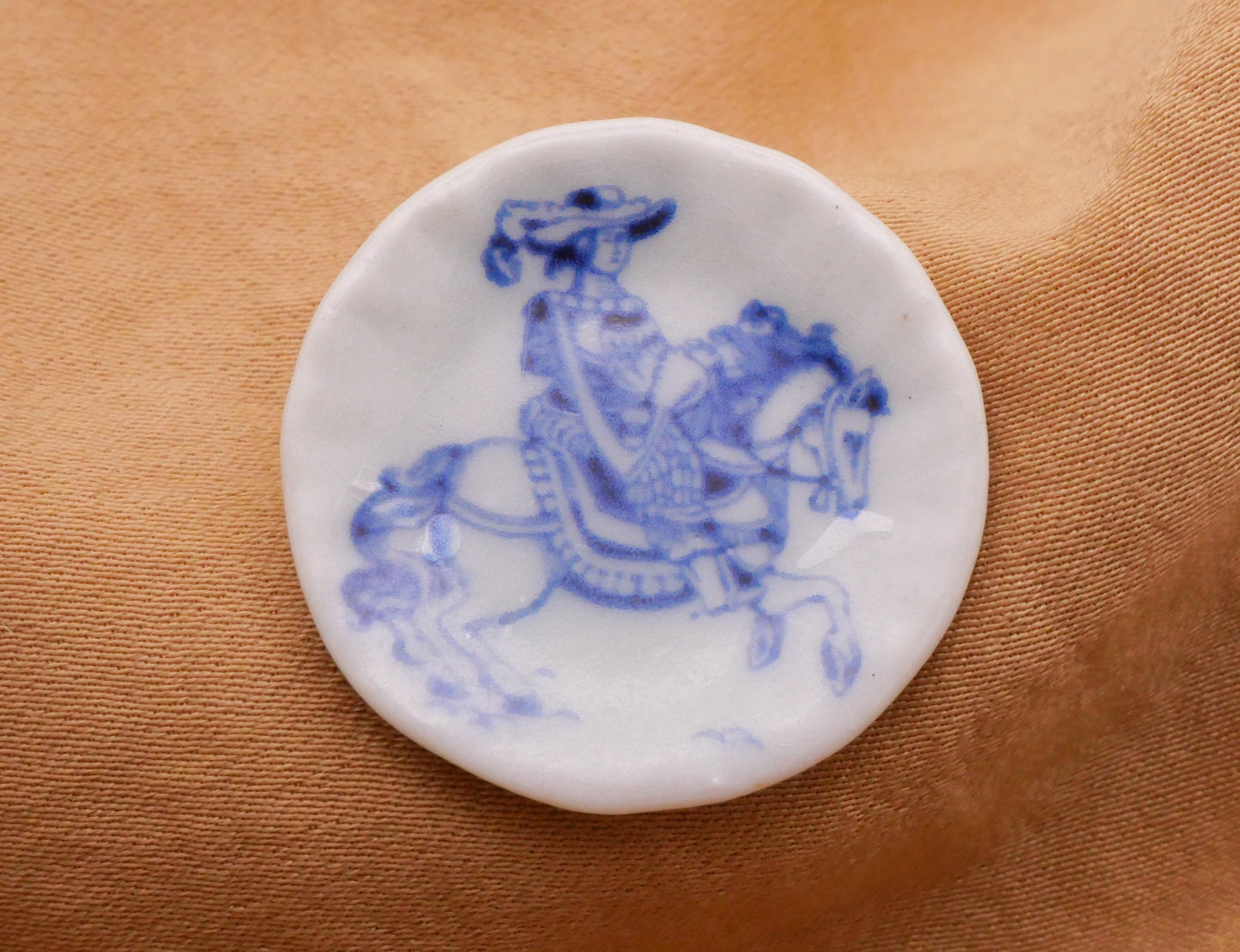 Delft Look Ceramic Blue Transfer Vintage Reproduction Button Various 26mm