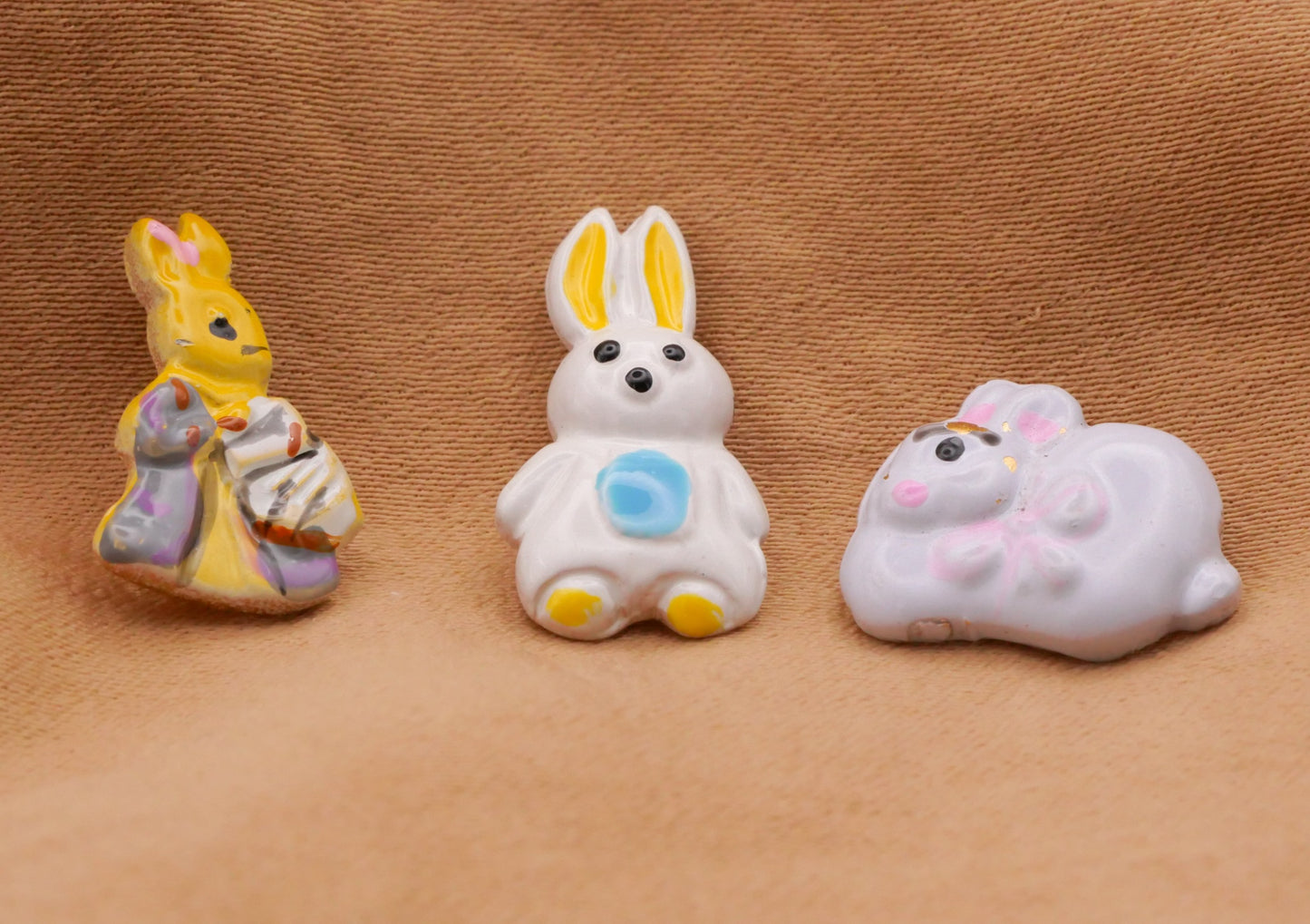 Bunny Rabbit JHB Metallized Plastic Button Various 10-20mm