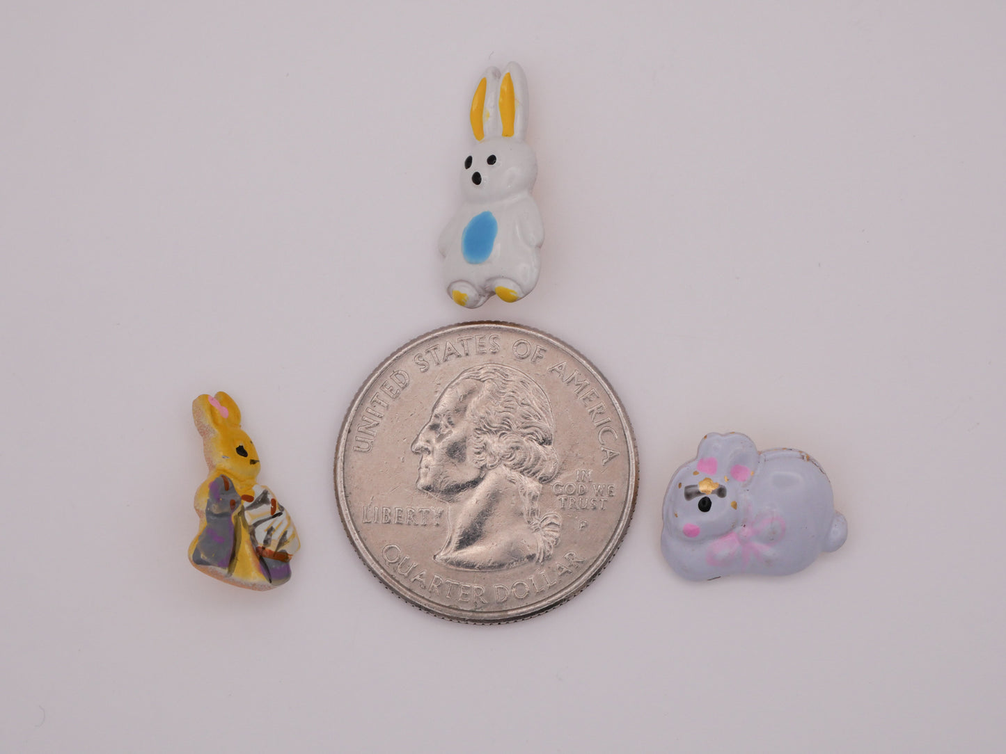 Bunny Rabbit JHB Metallized Plastic Button Various 10-20mm