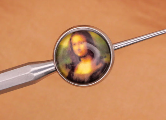 Mona Lisa Leonardo da Vinci Art Inspired Metal Plastic Button 14mm