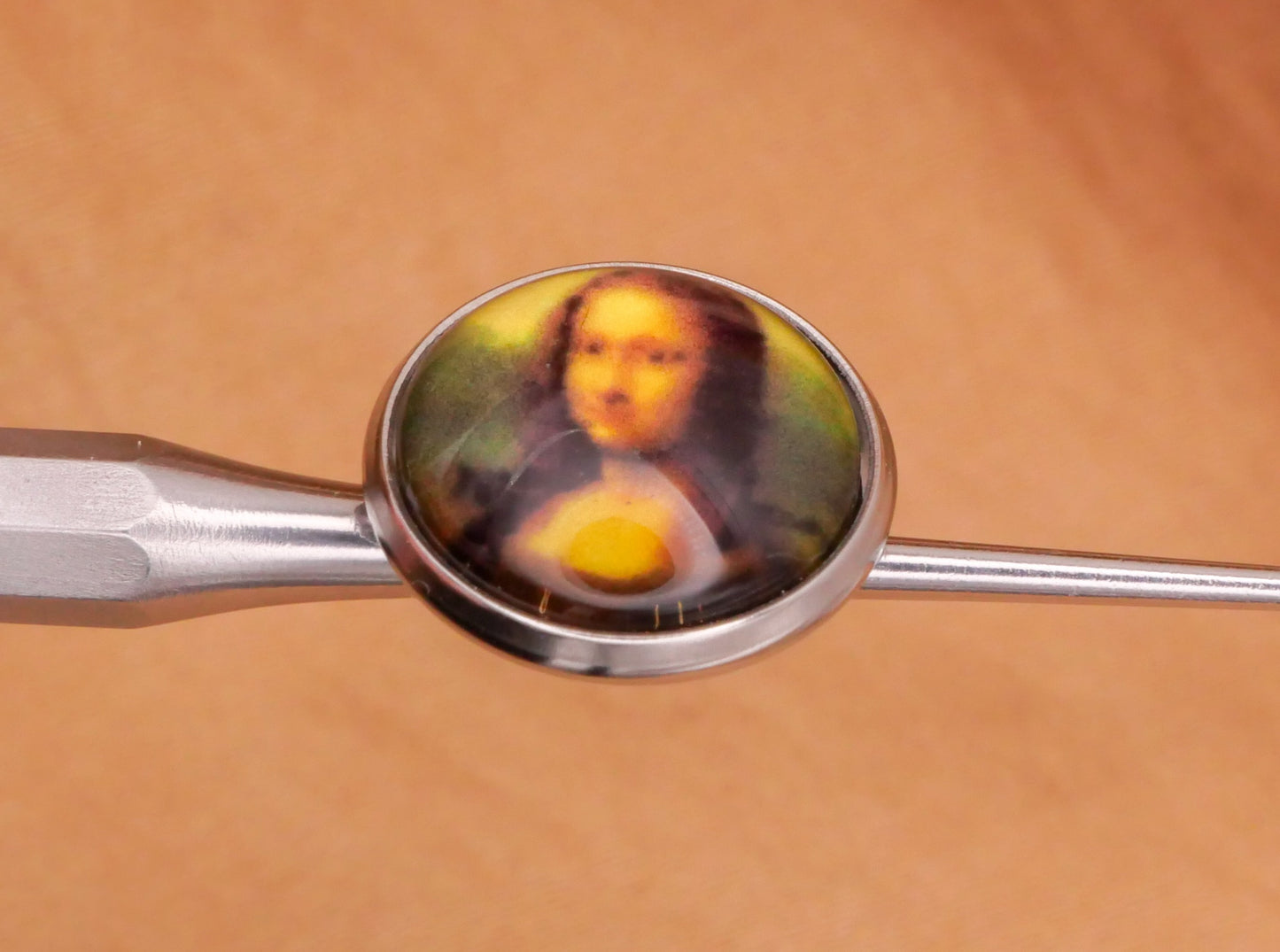 Mona Lisa Leonardo da Vinci Art Inspired Metal Plastic Button 14mm