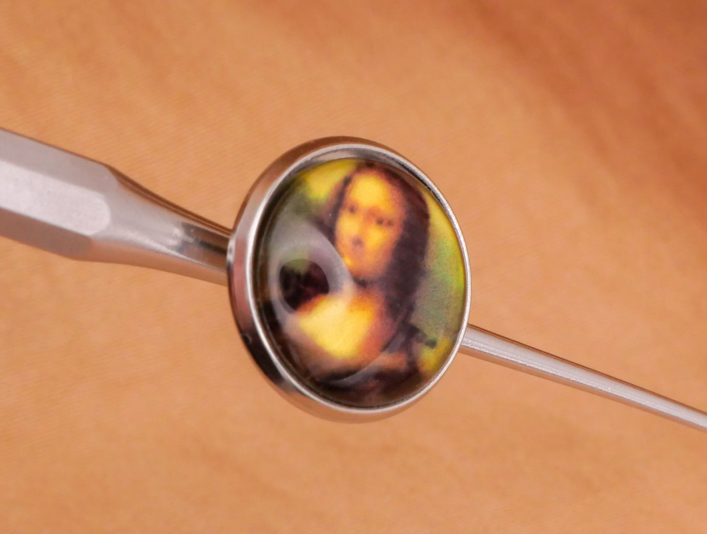 Mona Lisa Leonardo da Vinci Art Inspired Metal Plastic Button 14mm