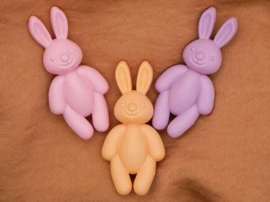 Bunny Rabbit Plastic Self-Shank Pink Yellow Purple Large Button Various 24x50mm