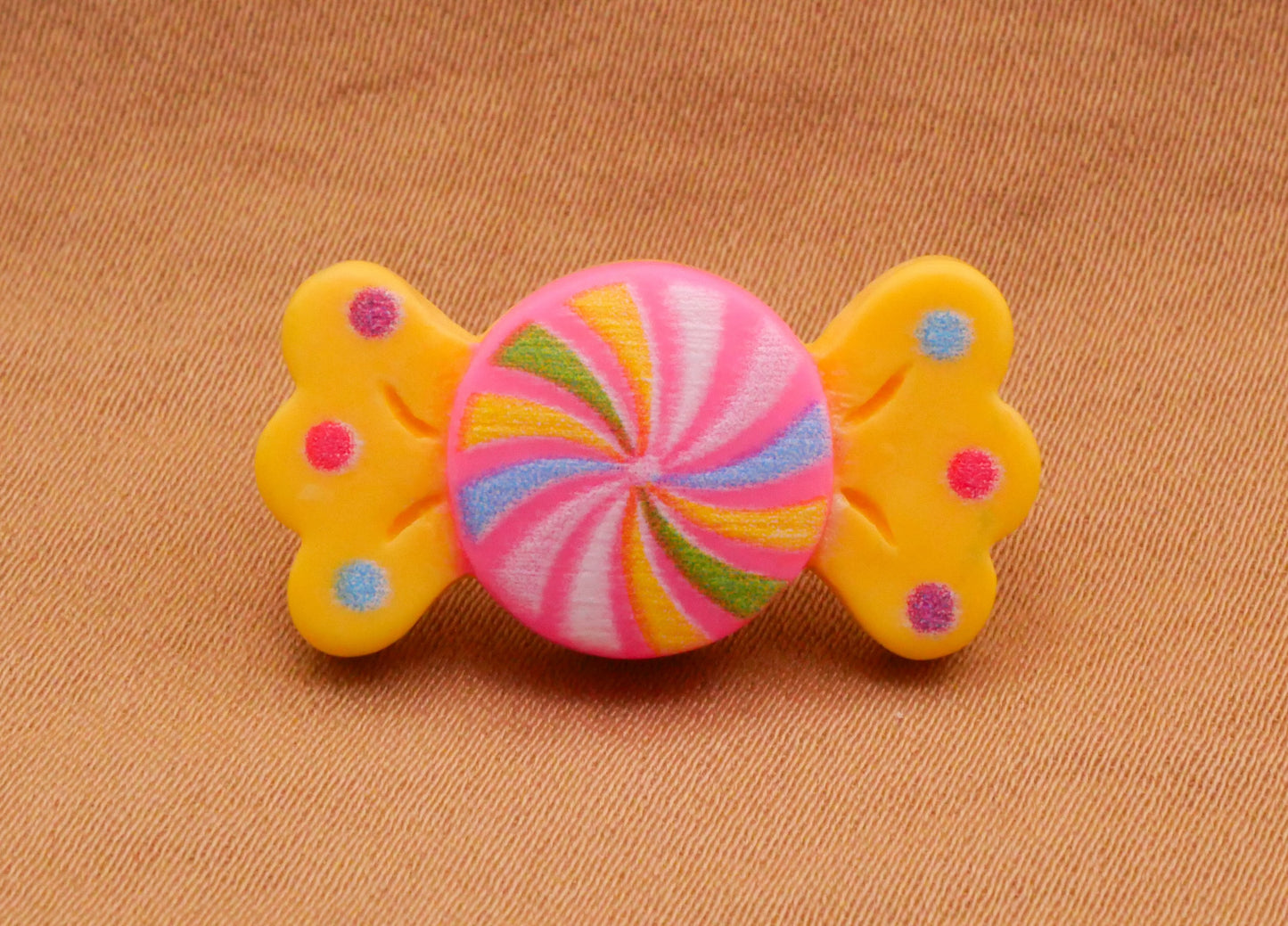 Candy Wrapped Colorful Pink Yellow Blue Purple Plastic Button 13x25mm