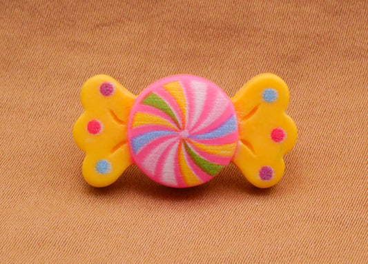 Candy Wrapped Colorful Pink Yellow Blue Purple Plastic Button 13x25mm