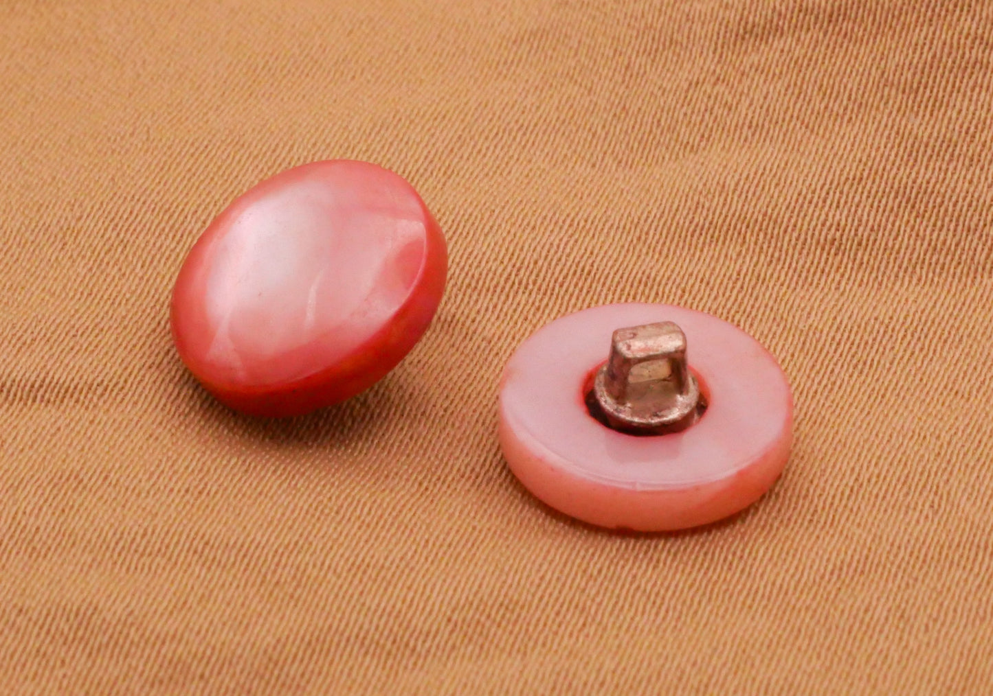 Mother of Pearl Pink Dyed Small Shank Button 11mm