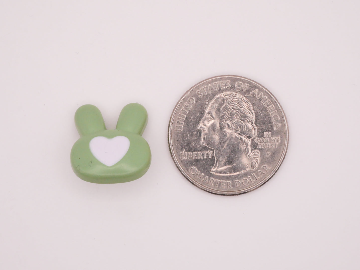 Bunny Rabbit Heart Colorful Plastic Set of Four Random Buttons 16x18mm