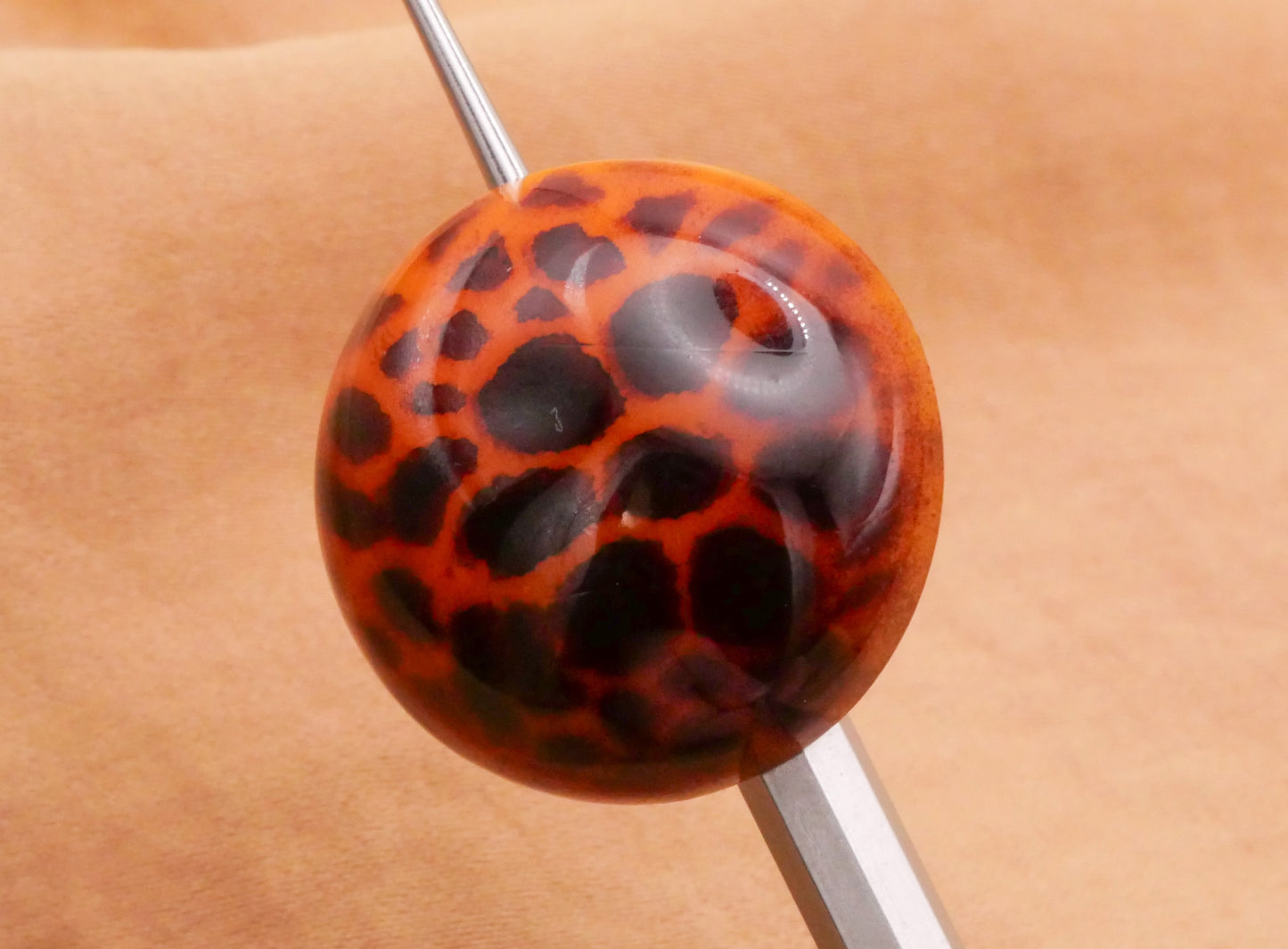 Cheetah Leopard Animal Print Dome Plastic Vintage Button 25mm