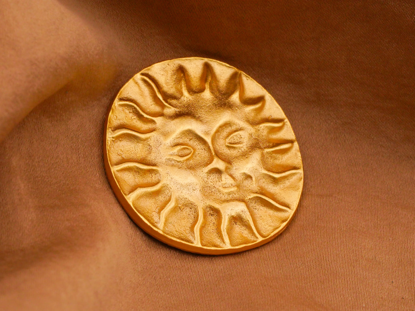 Sun Moon Celestial Faces Gold Metal Large Button Various 33-36mm