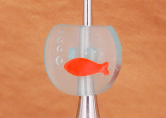 Goldfish Fish Bowl Bubbles Plastic Button 12x15mm