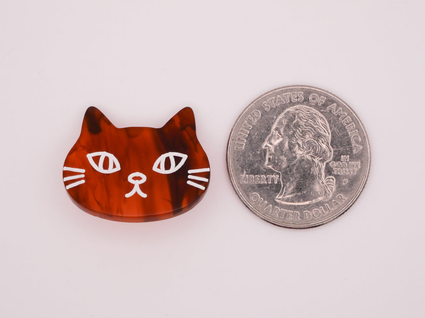 Kitty Cat Face Whiskers Ivory Black Tortoiseshell Plastic Button Various 21x24mm