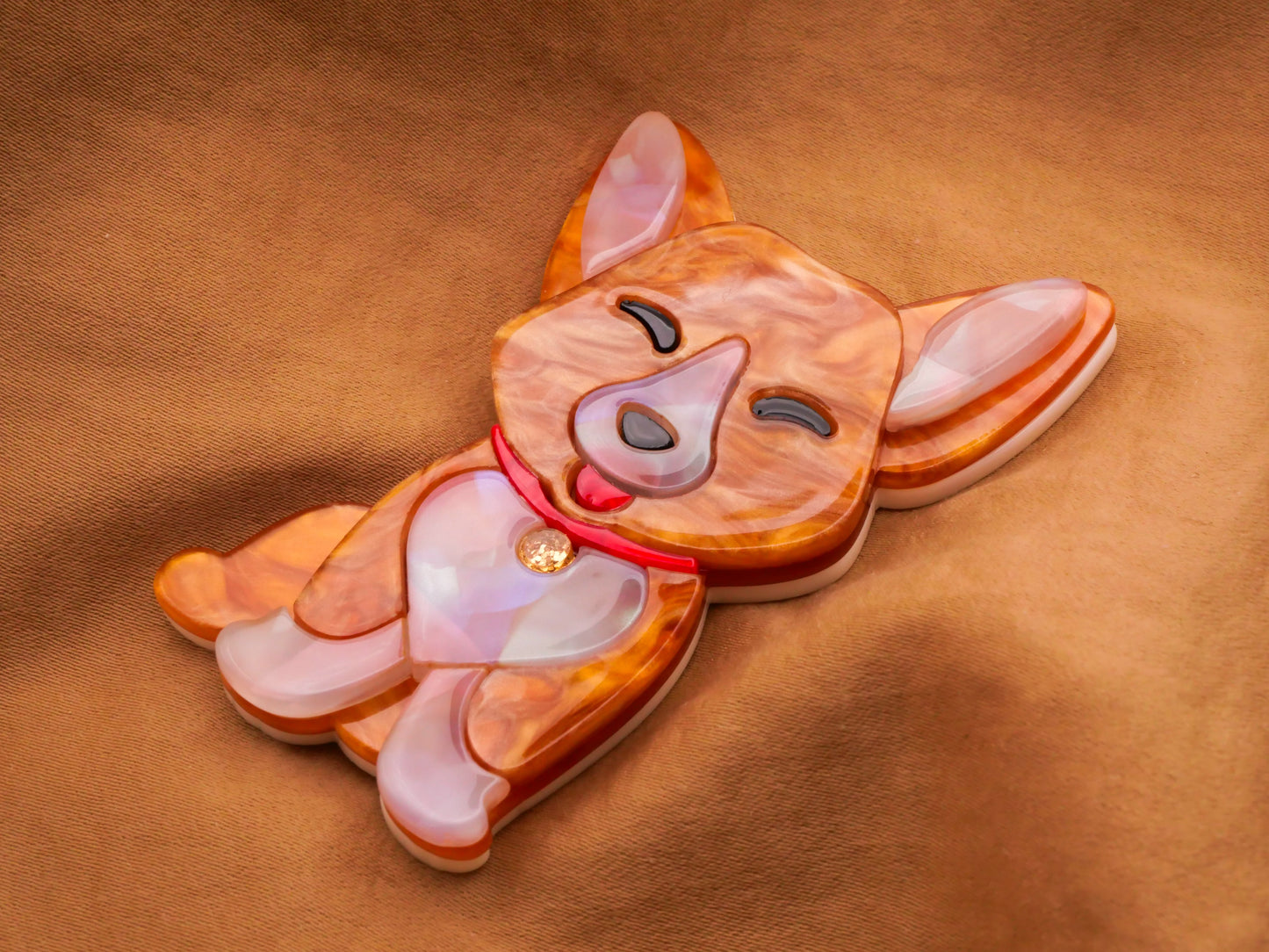 Corgi Dog Acrylic Extra-Large Button 44x69mm