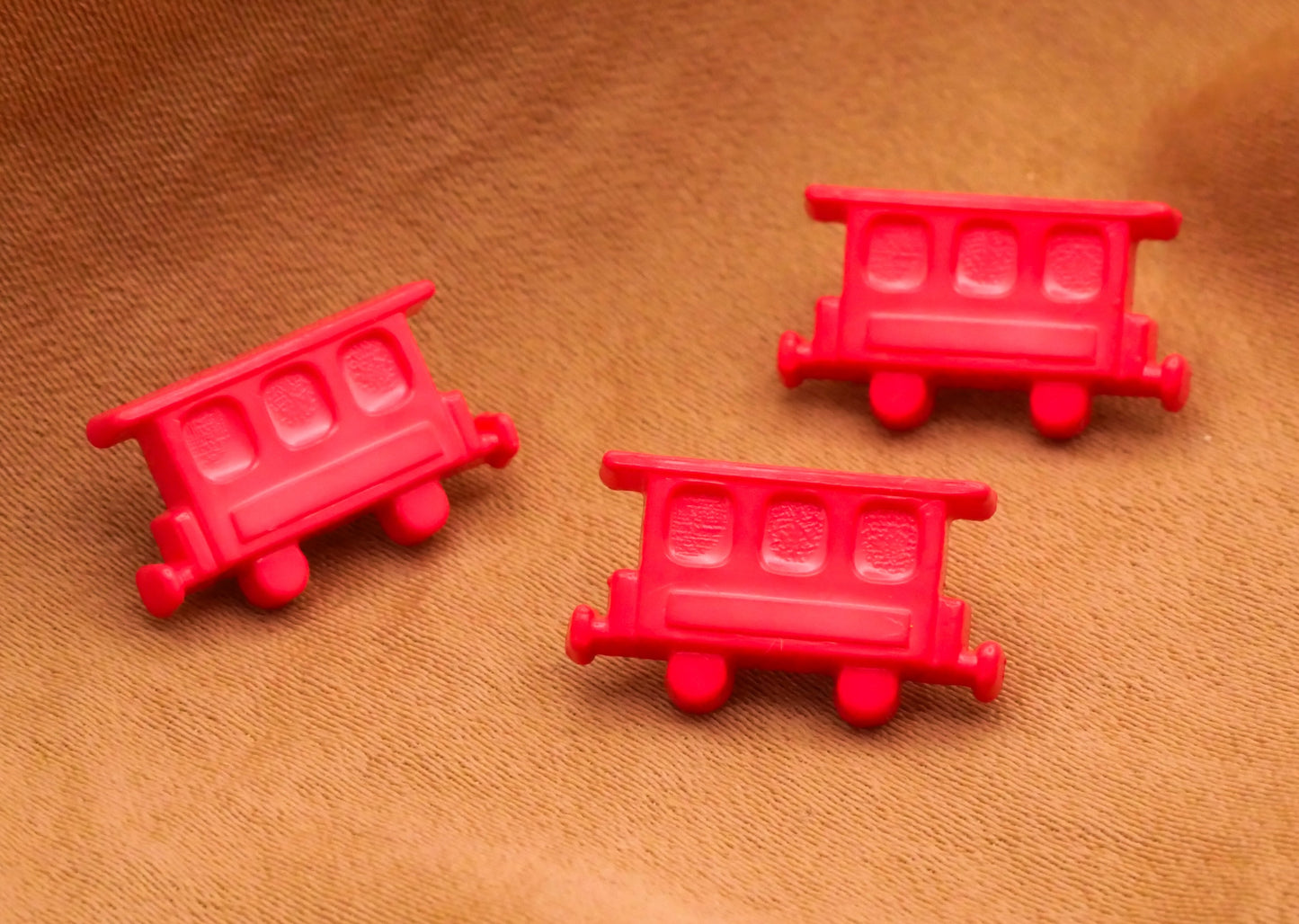 Train Red Caboose JHB Plastic Button 8x15mm