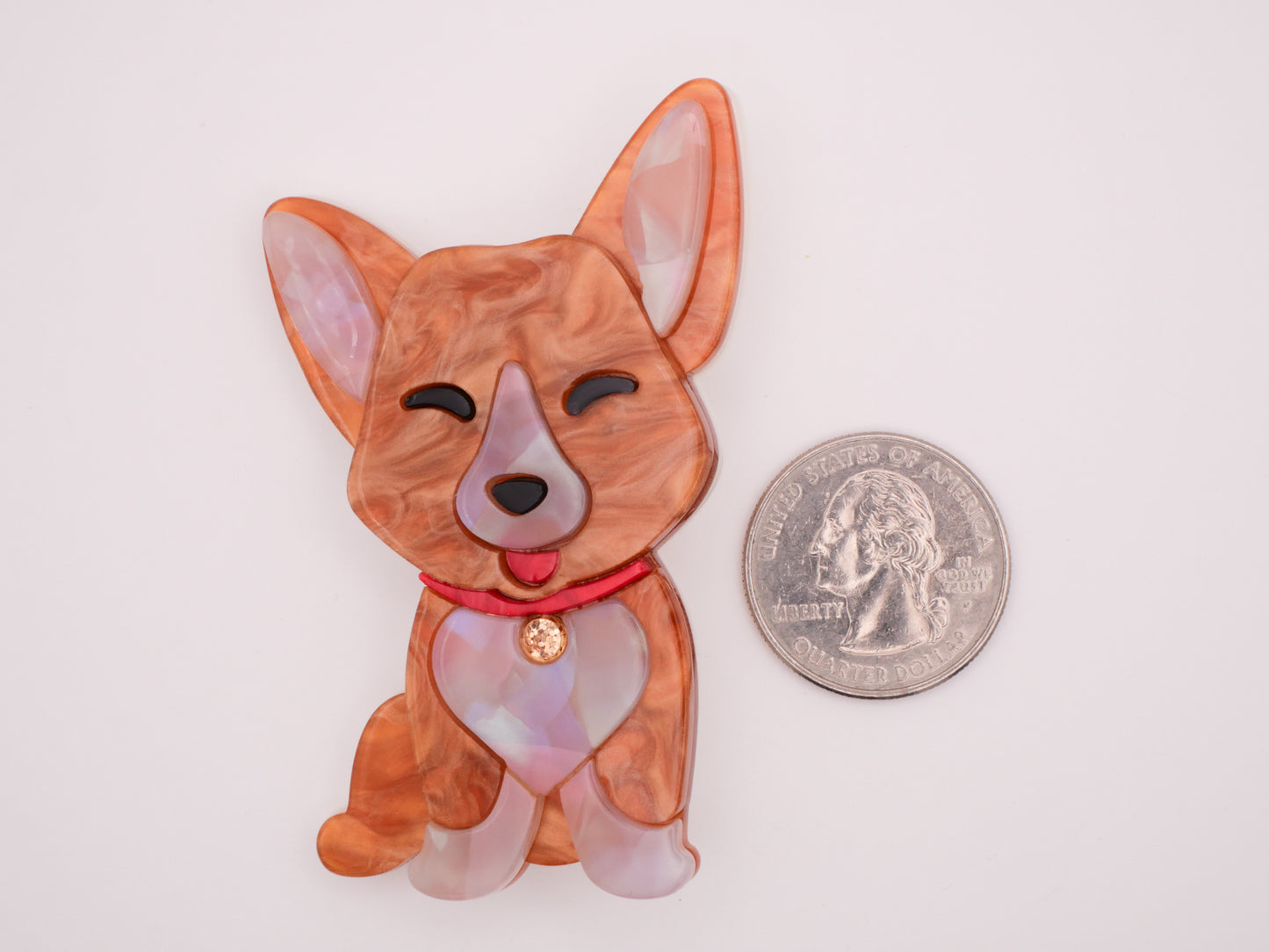 Corgi Dog Acrylic Extra-Large Button 44x69mm